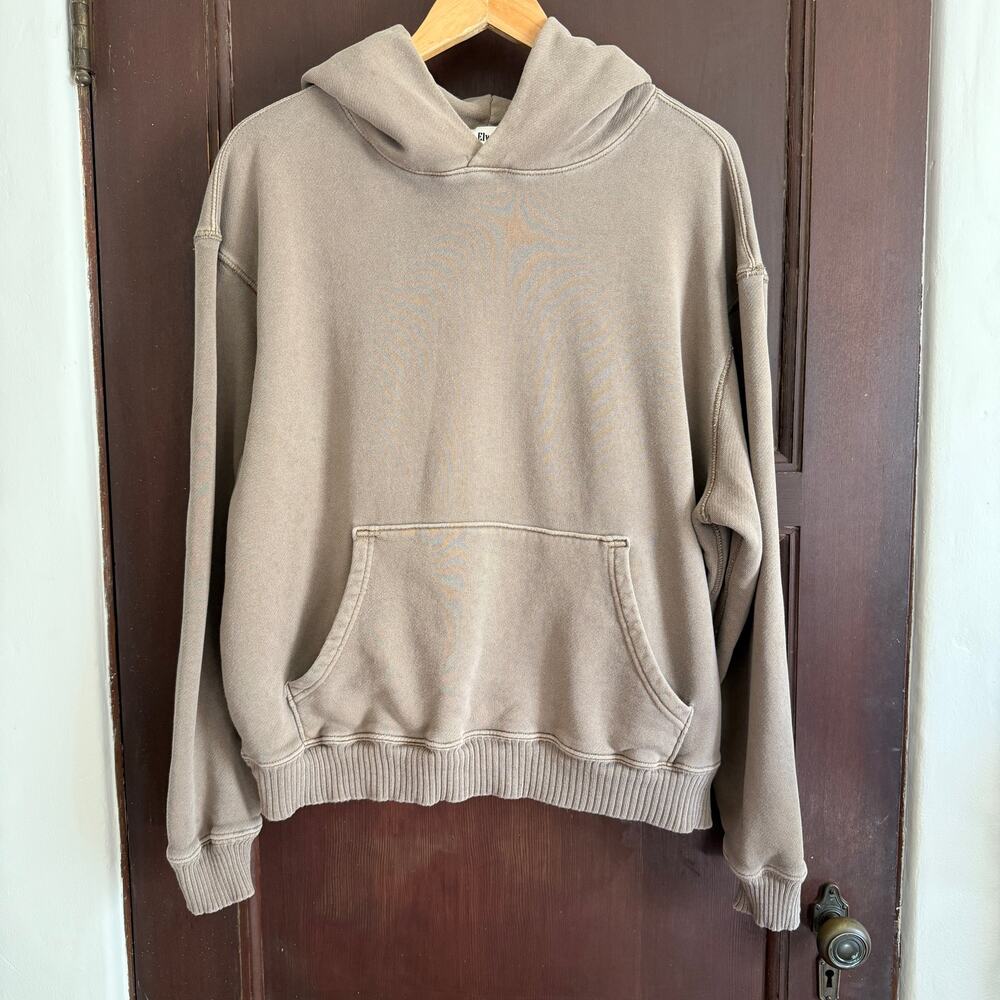 ELWOOD | Core Hoodie in Vintage Brown Cotton French Terry| Medium